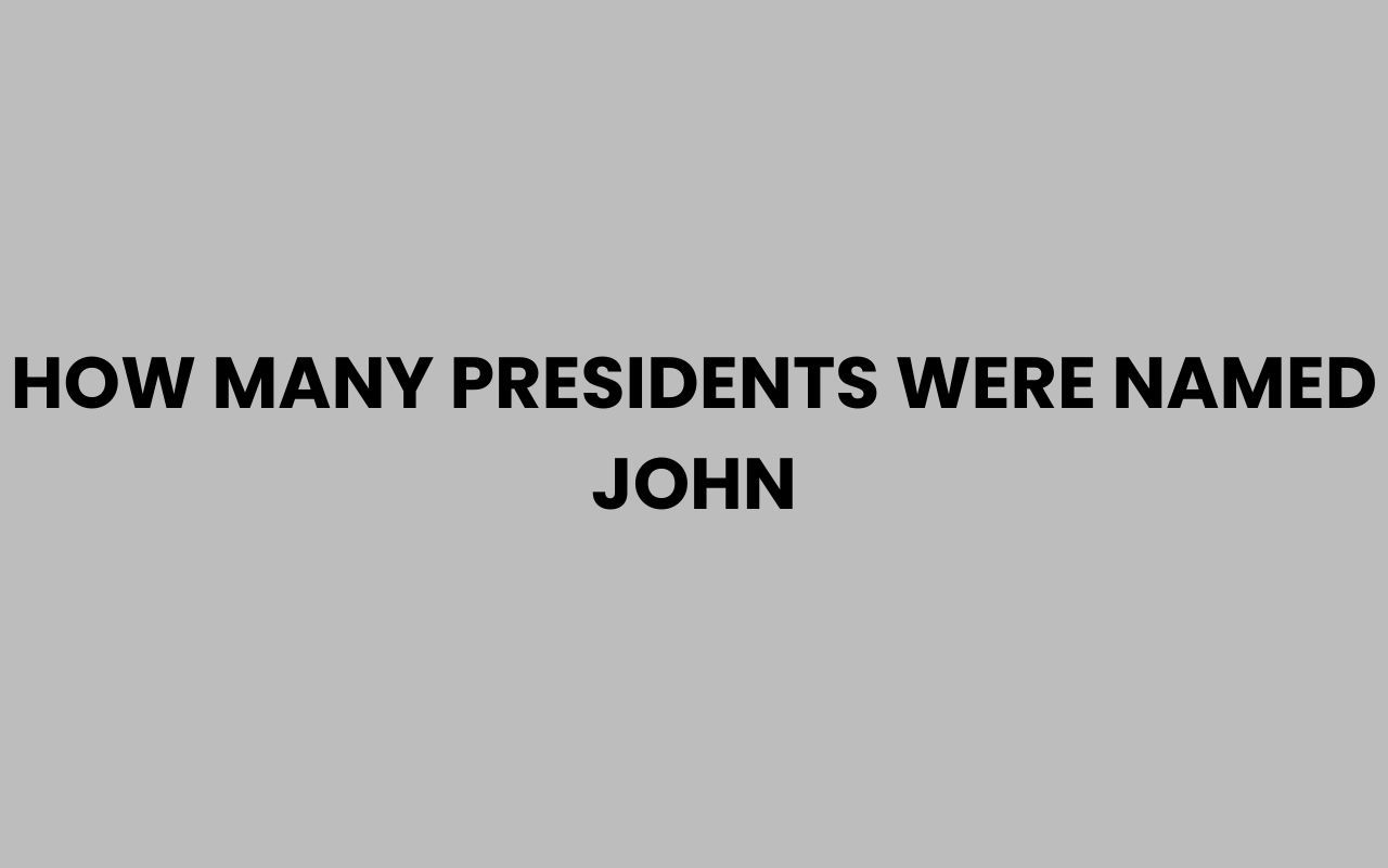 how many presidents were named john