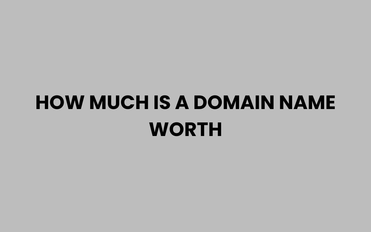 how much is a domain name worth