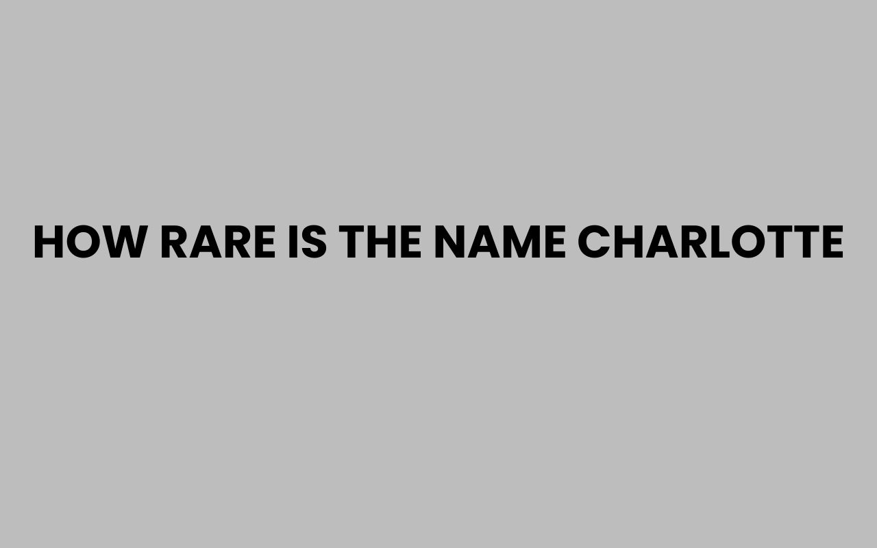 how rare is the name charlotte