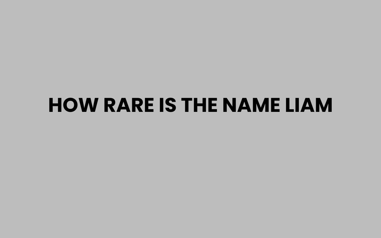 how rare is the name liam