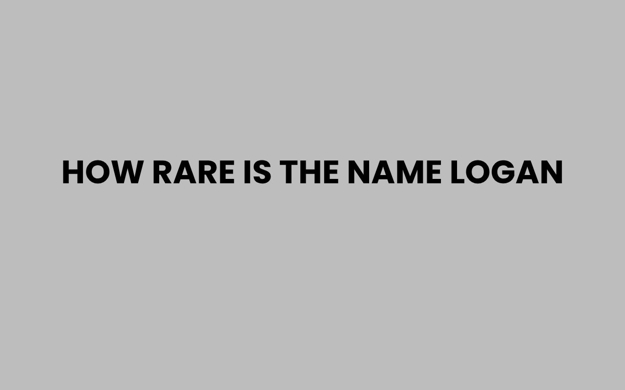 how rare is the name logan