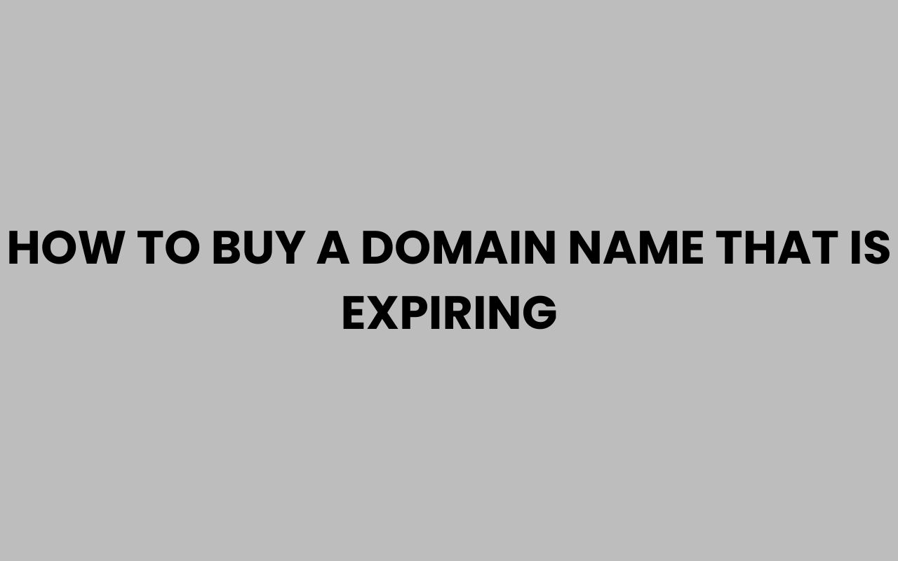 how to buy a domain name that is