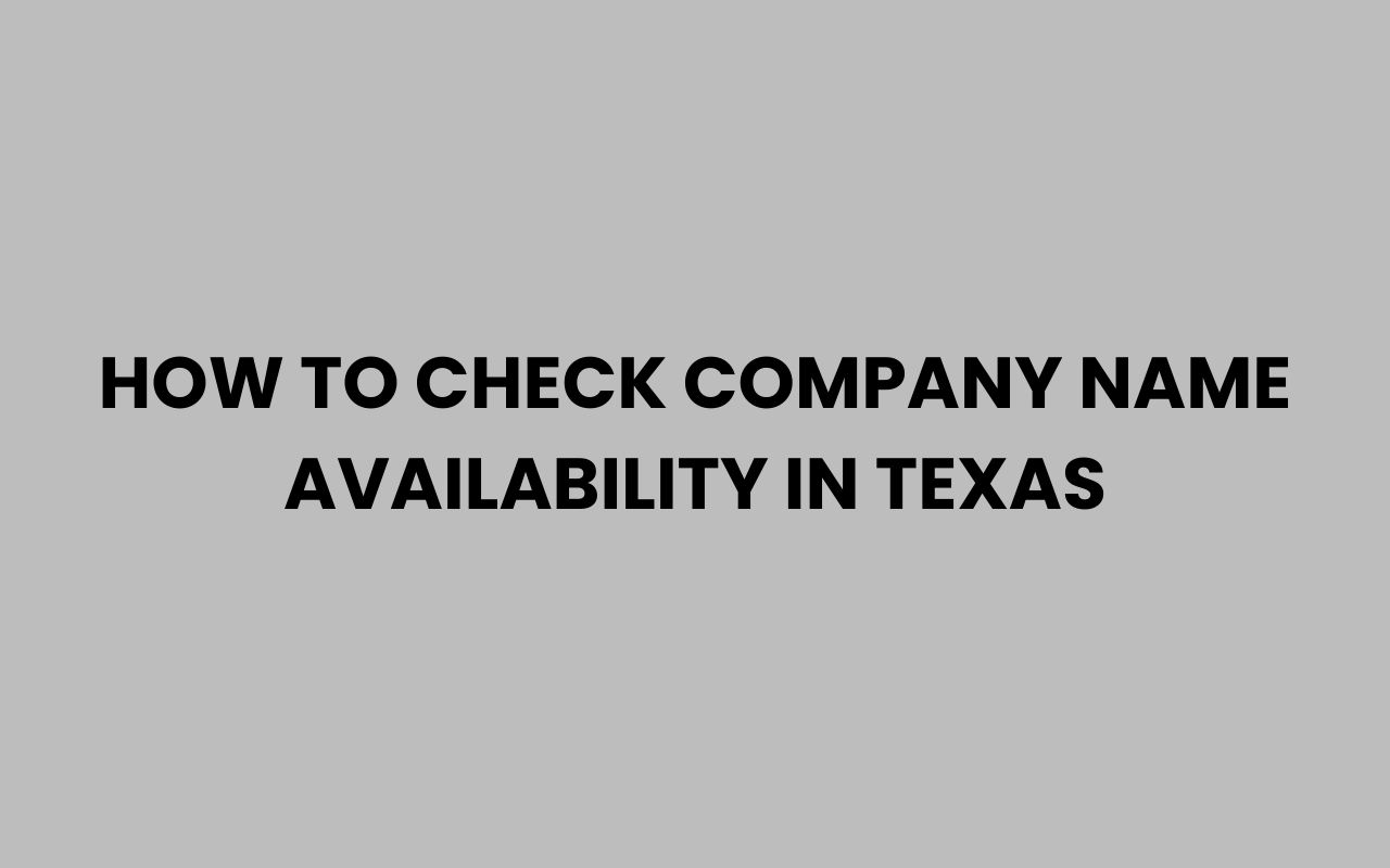 how to check company name availability in