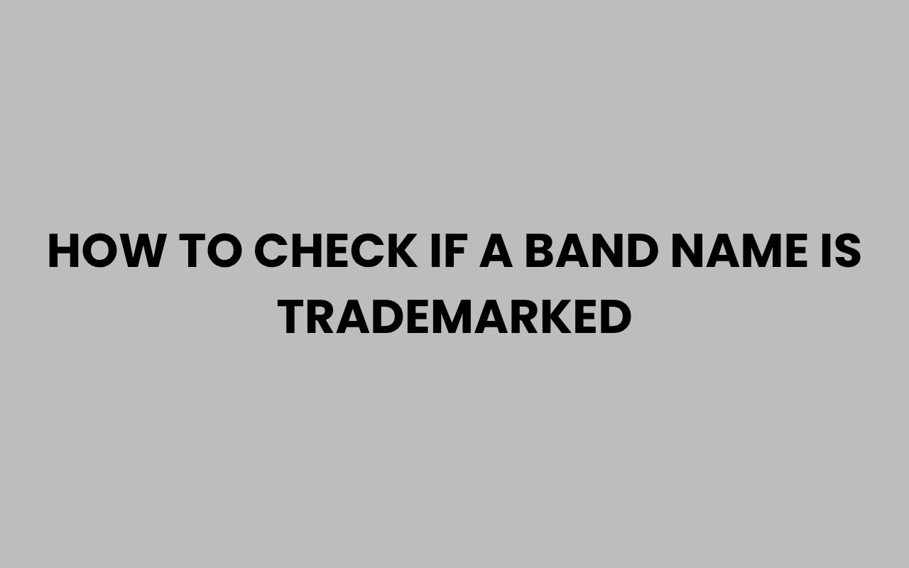 how to check if a band name is trademarked