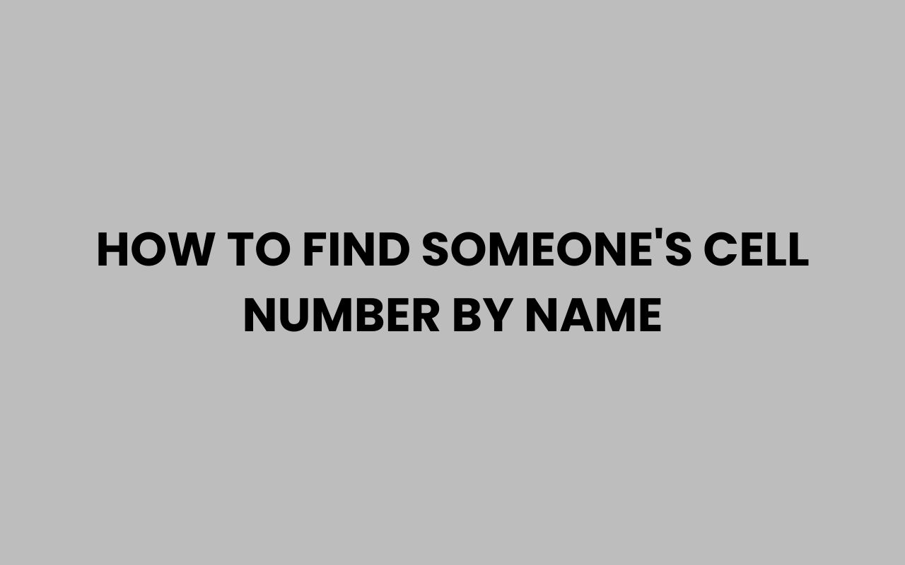 how to find someones cell number by name
