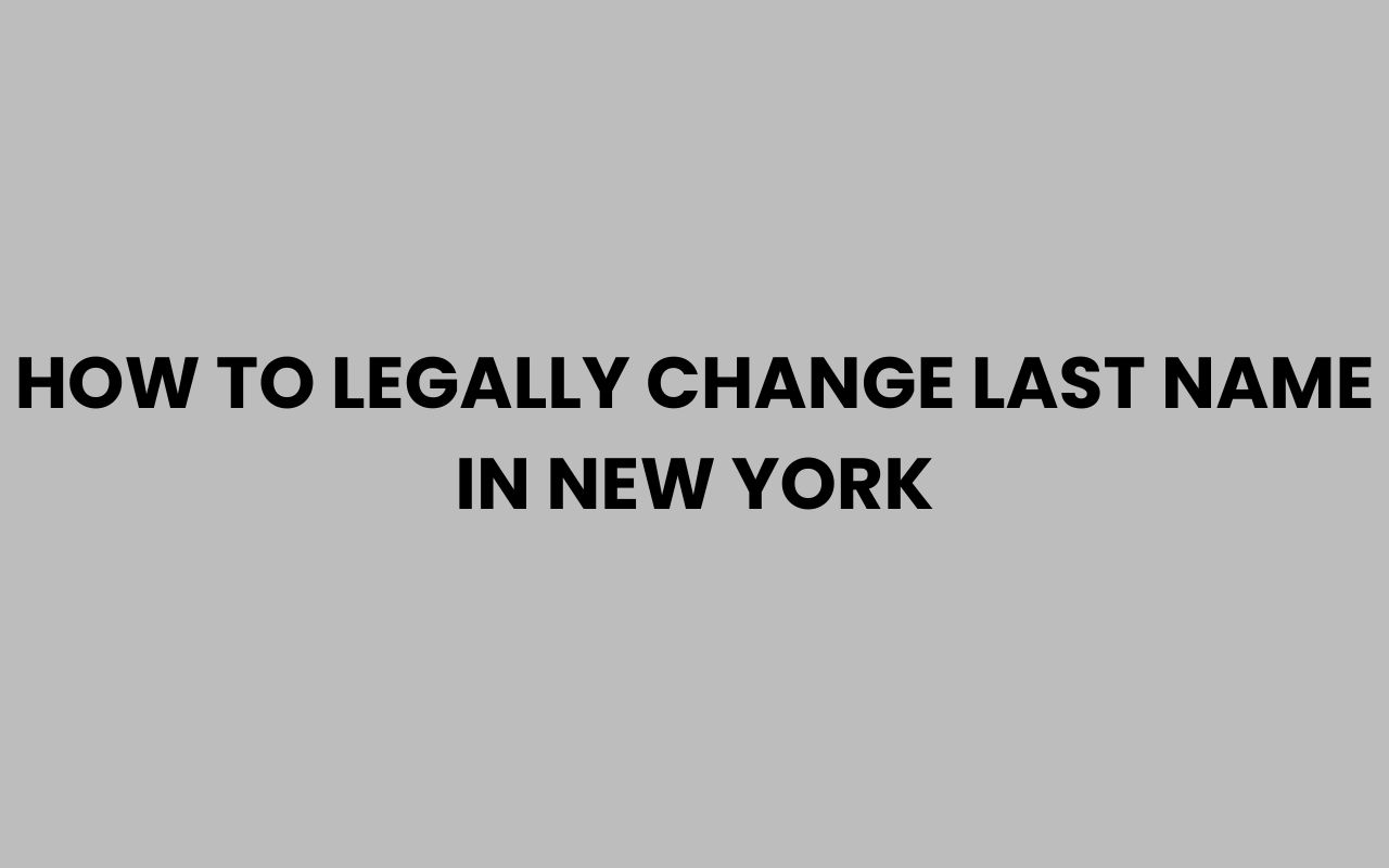 how to legally change last name in new york