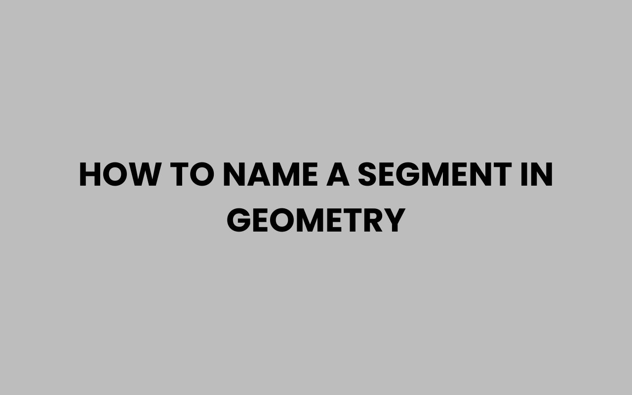 how to name a segment in geometry