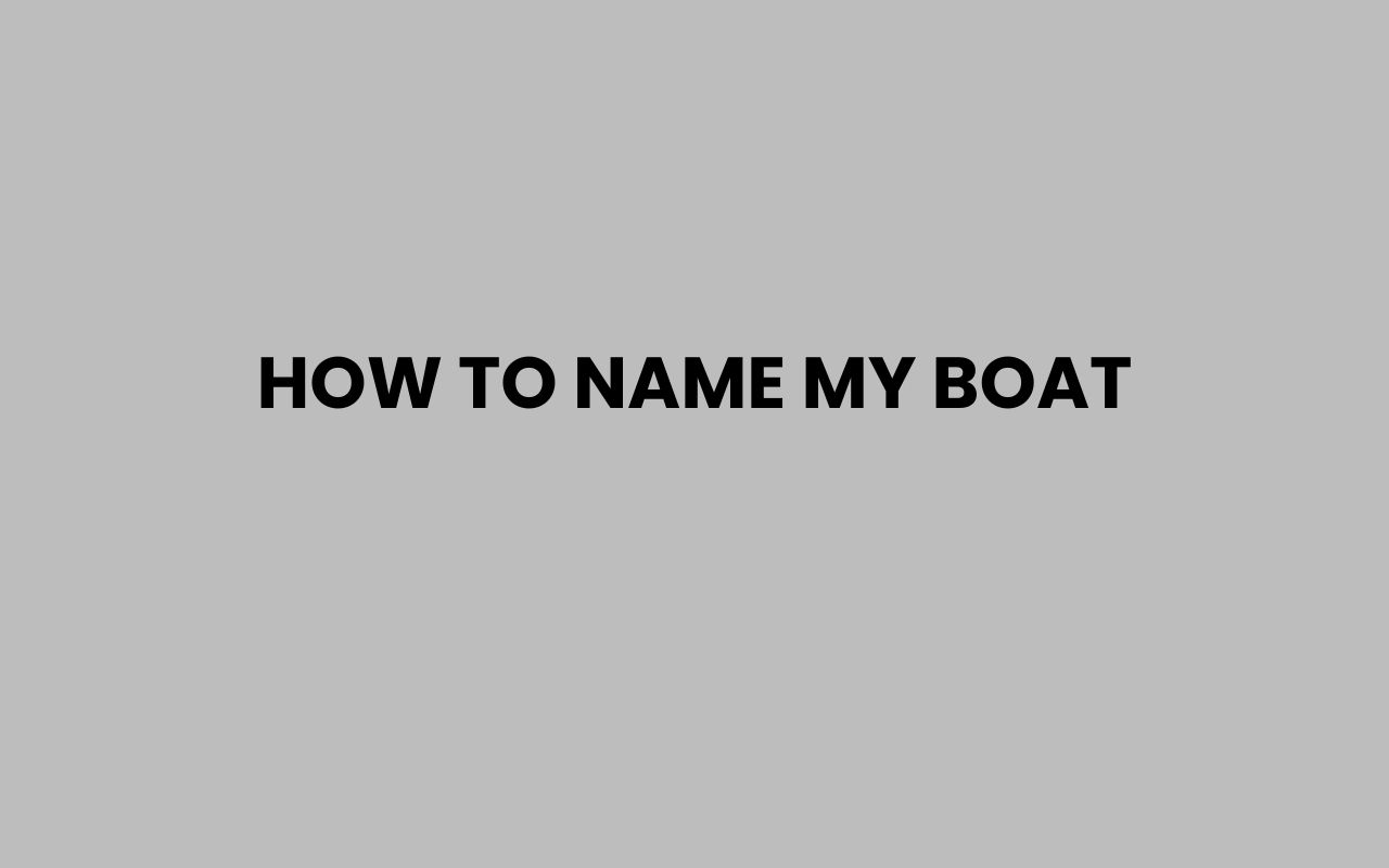 how to name my boat