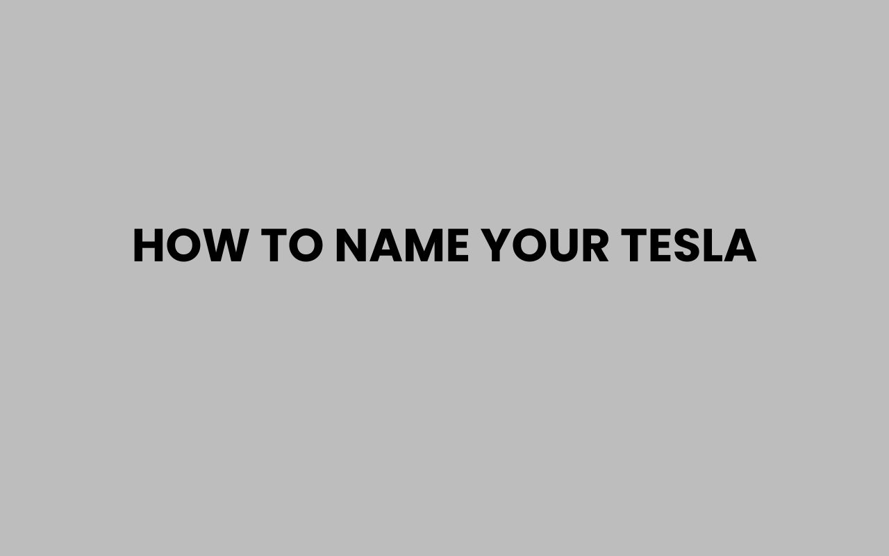 how to name your tesla