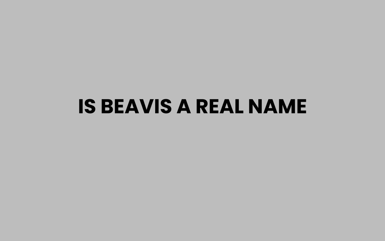 is beavis a real name