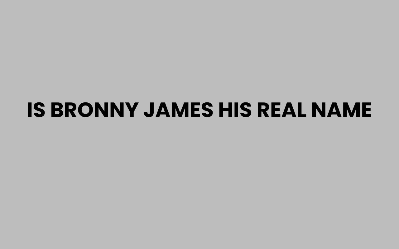 is bronny james his real name