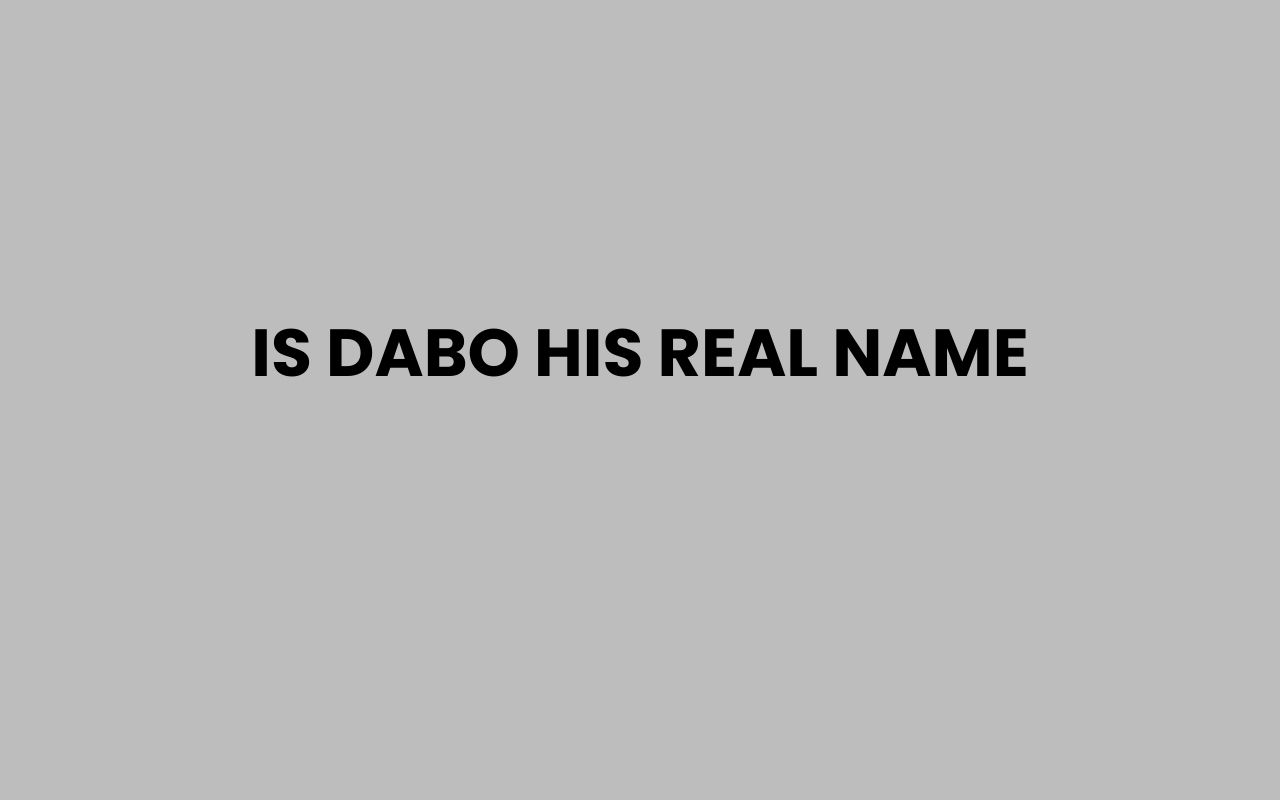 is dabo his real name