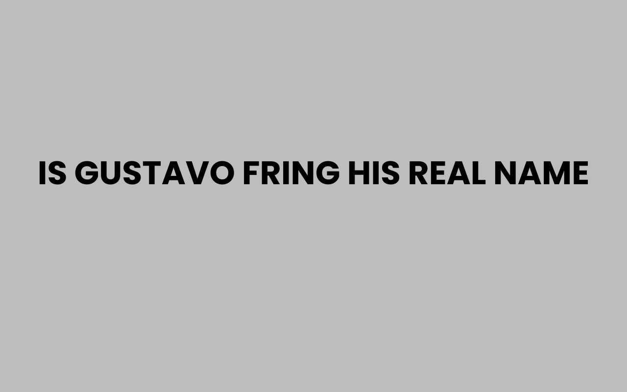 is gustavo fring his real name