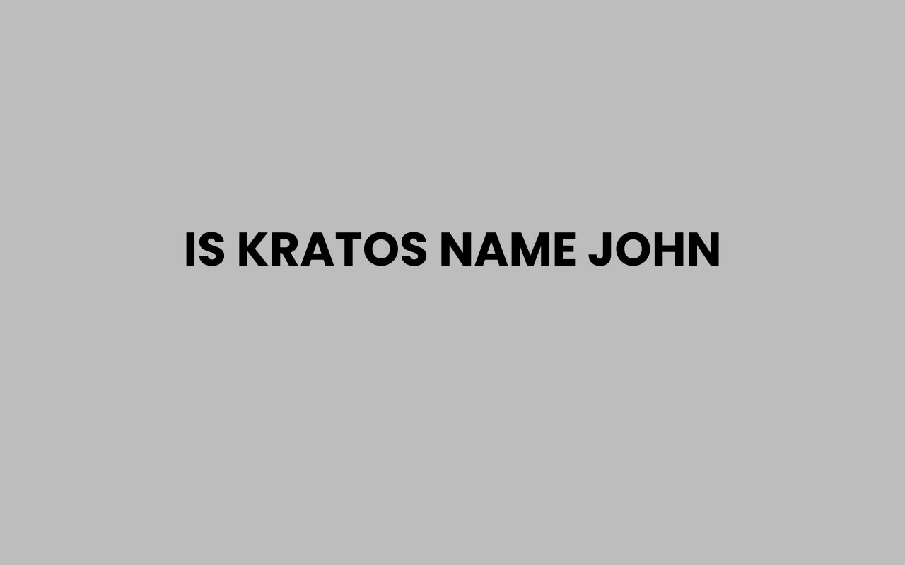 is kratos name john