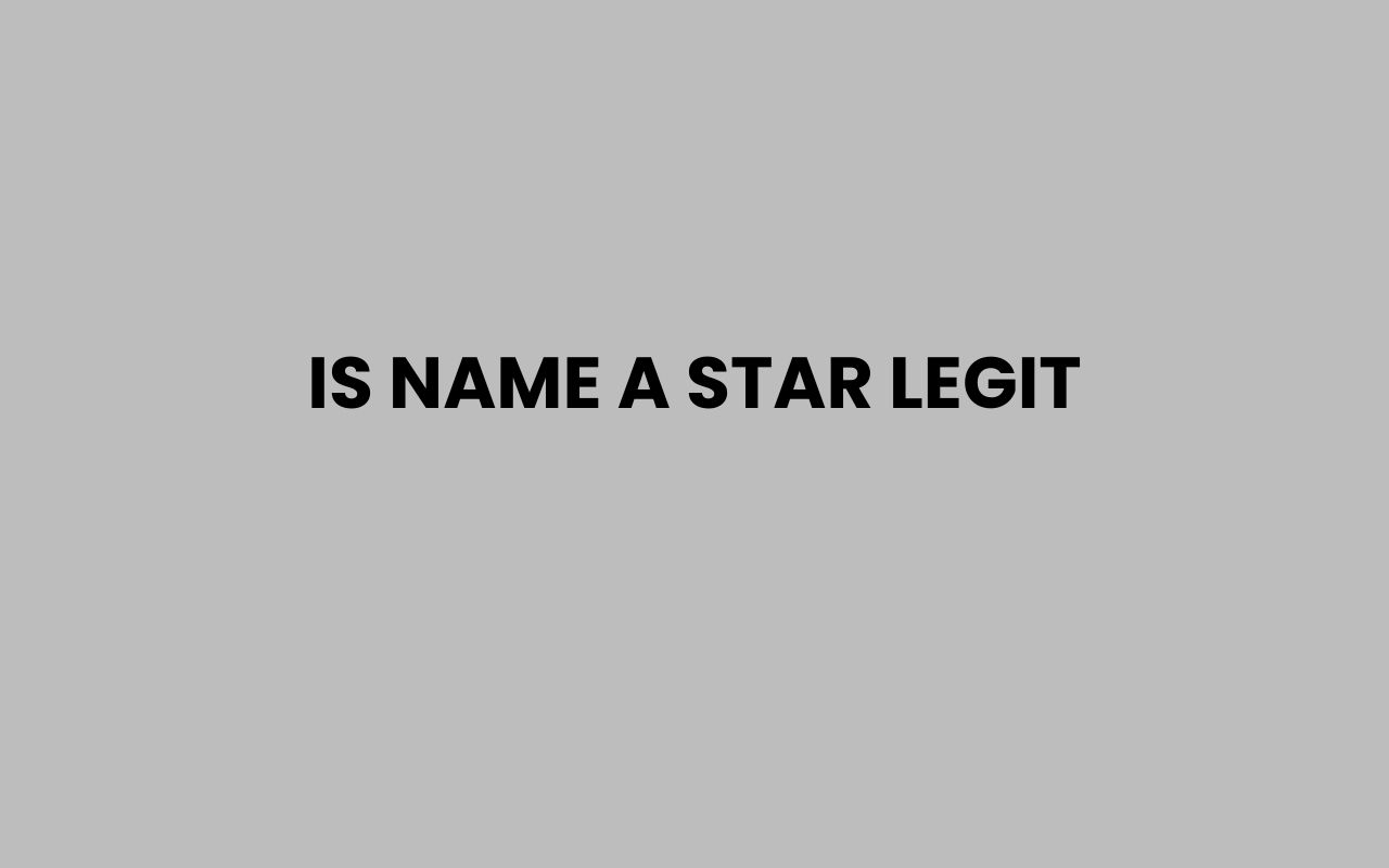 is name a star legit