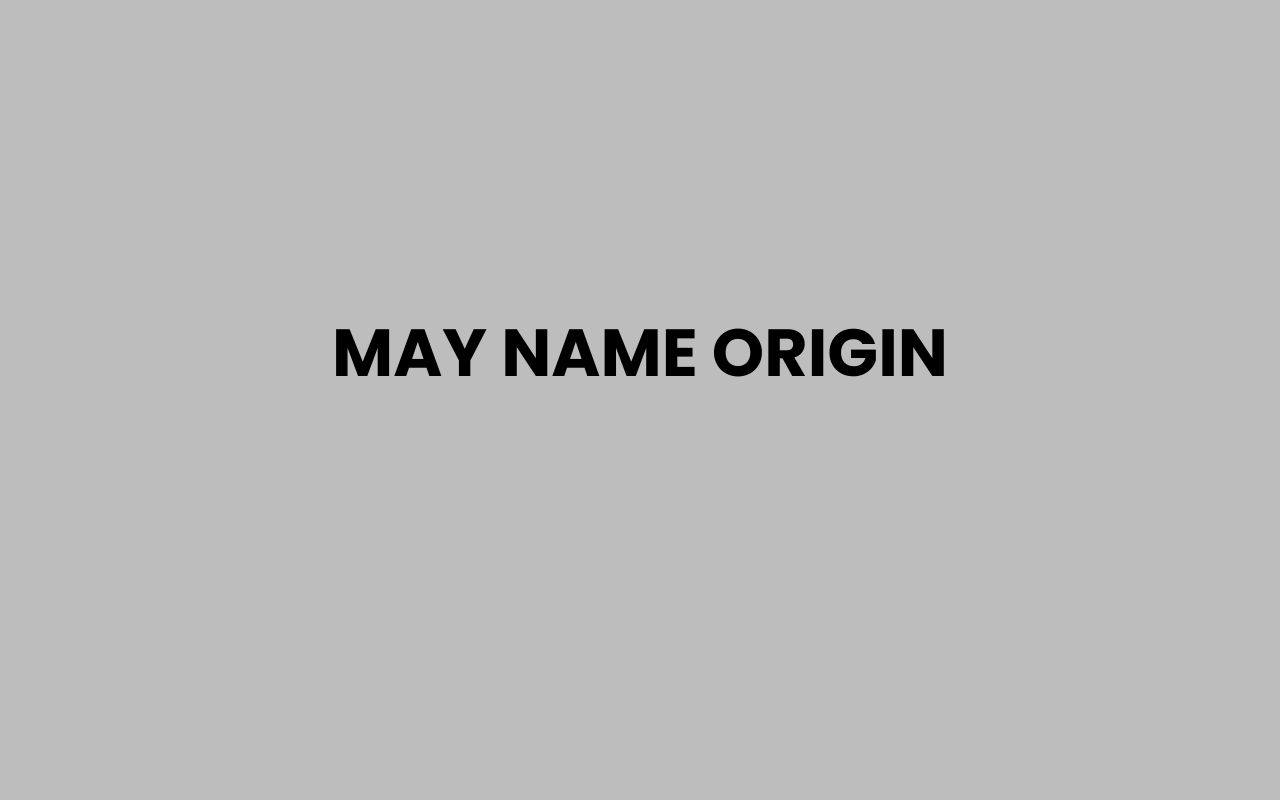 may name origin