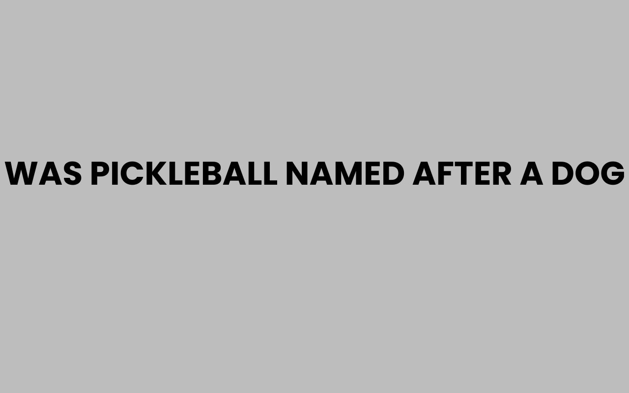 was pickleball named after a dog