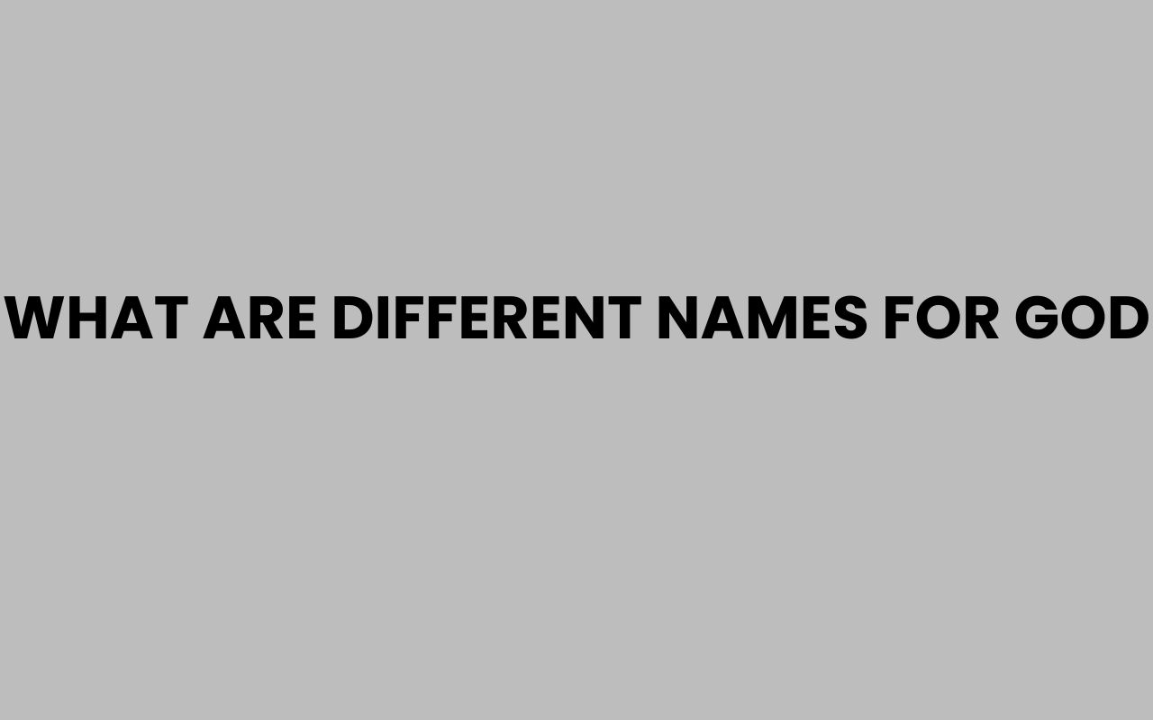 what are different names for god