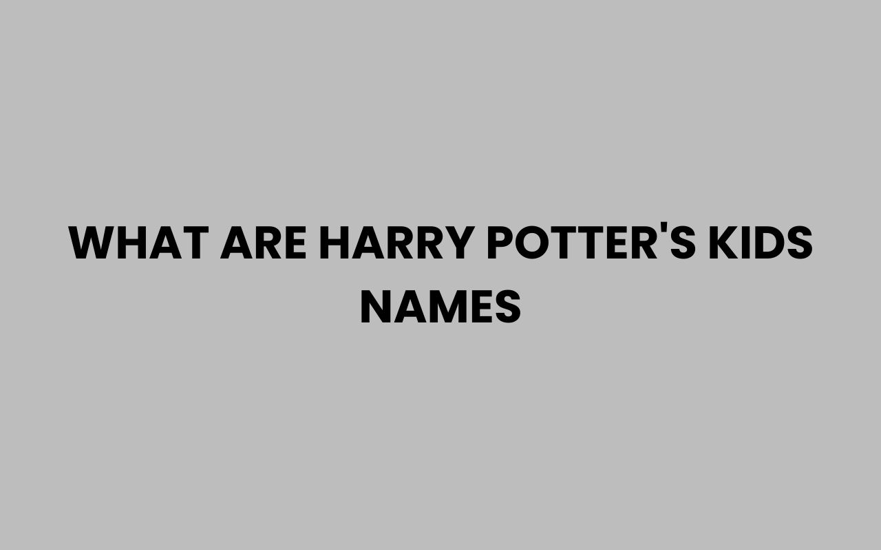what are harry potters kids names