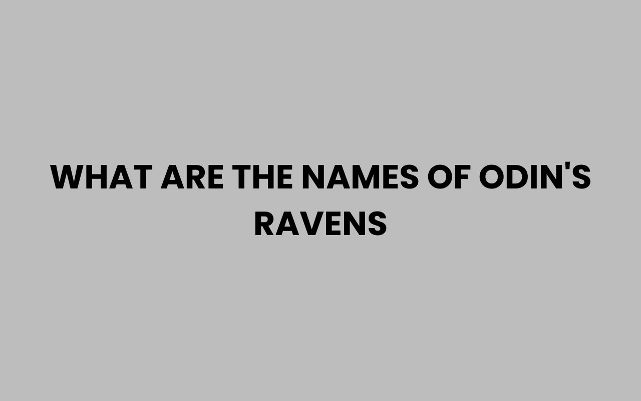 what are the names of odins ravens