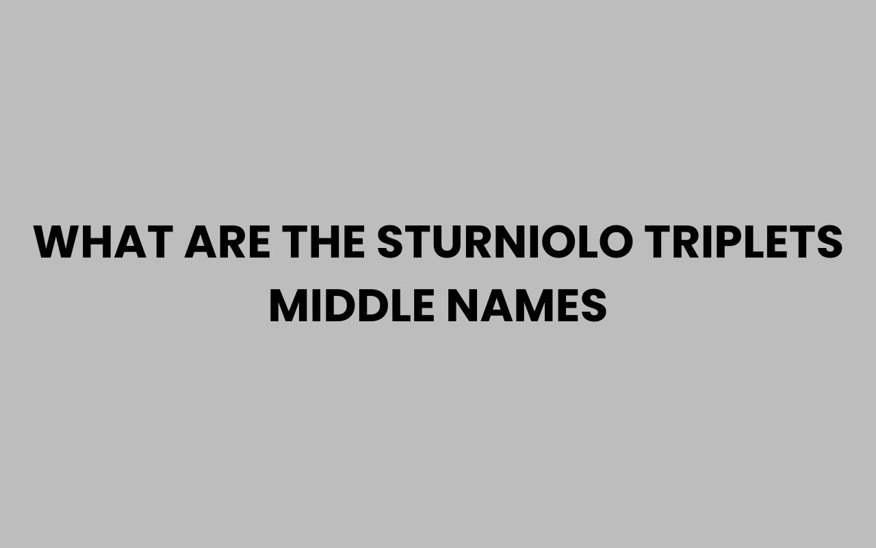 what are the sturniolo triplets middle names