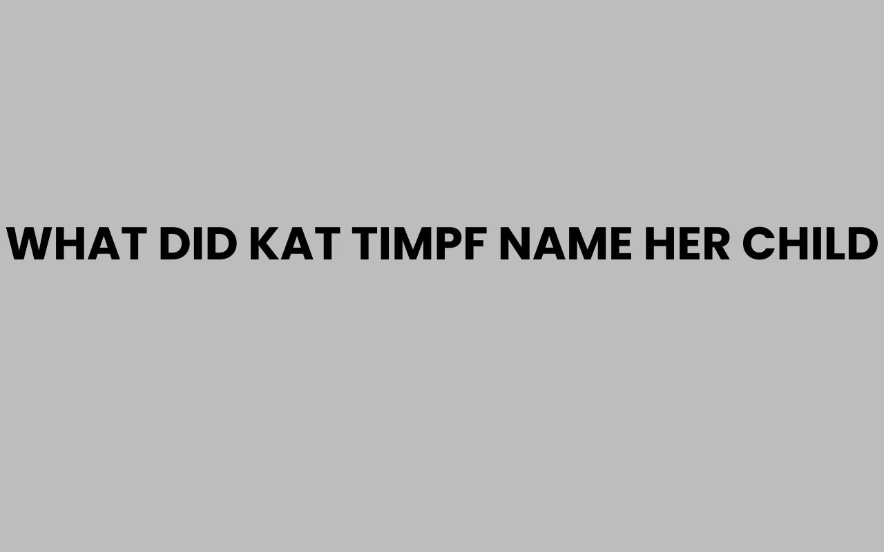 what did kat timpf name her child