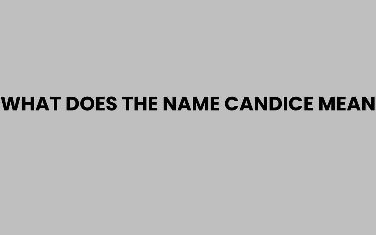 what does the name candice mean