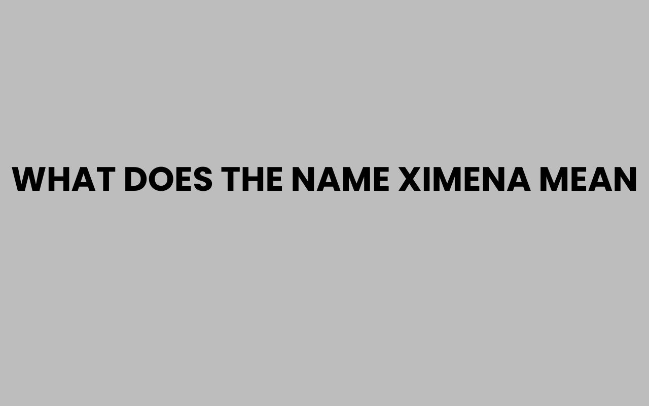 what does the name ximena mean