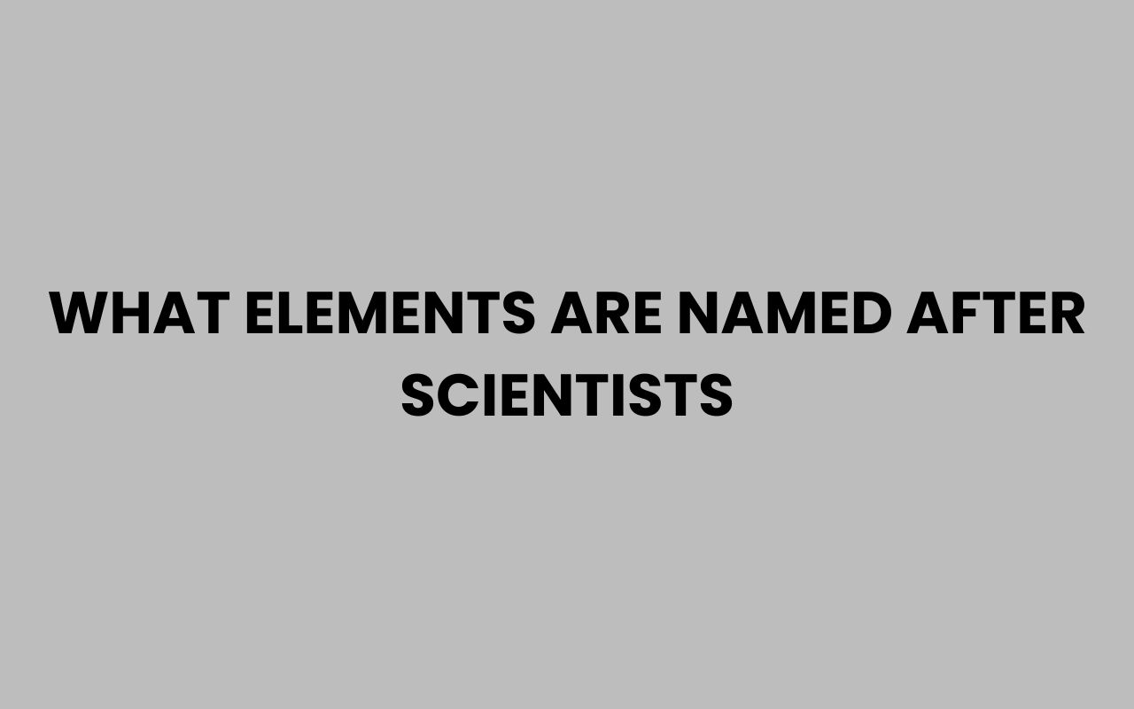 what elements are named after scientists