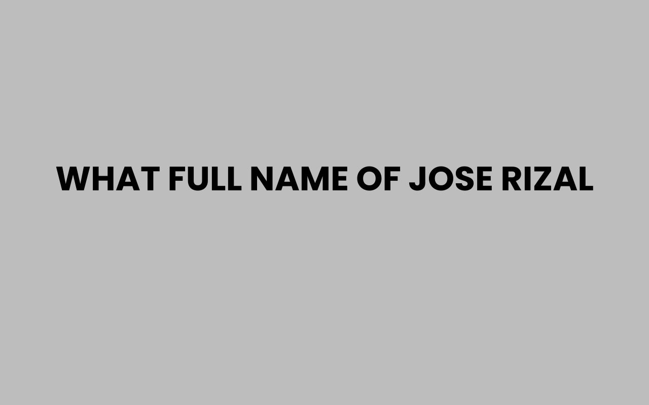 what full name of jose rizal