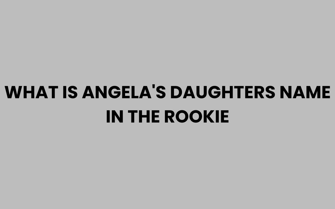 what is angelas daughters name in the rookie