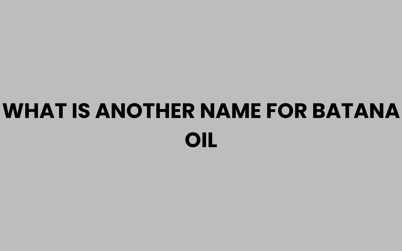 what is another name for batana oil