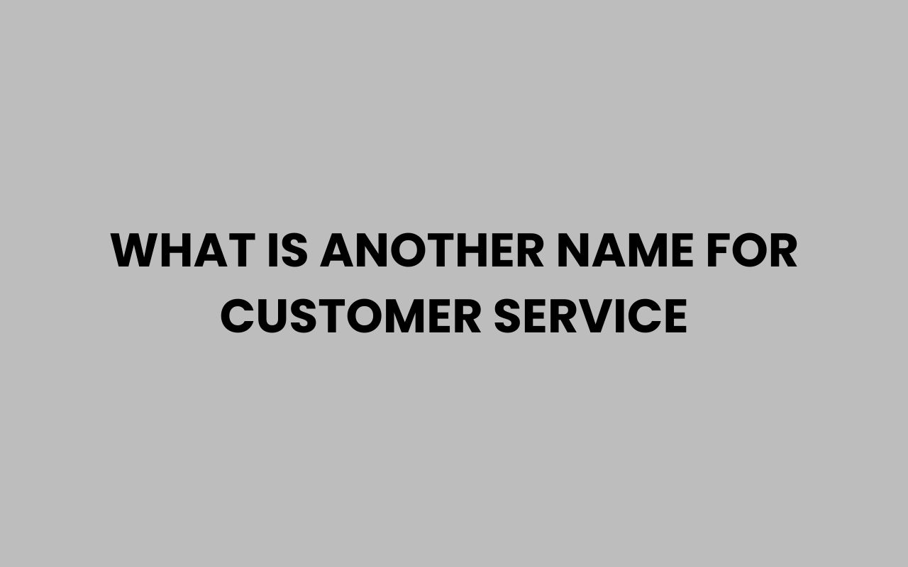 what is another name for customer service