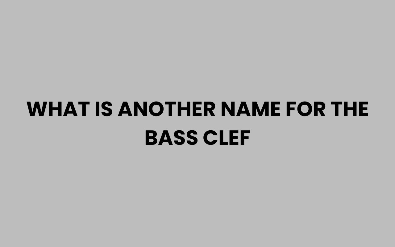 what is another name for the bass clef