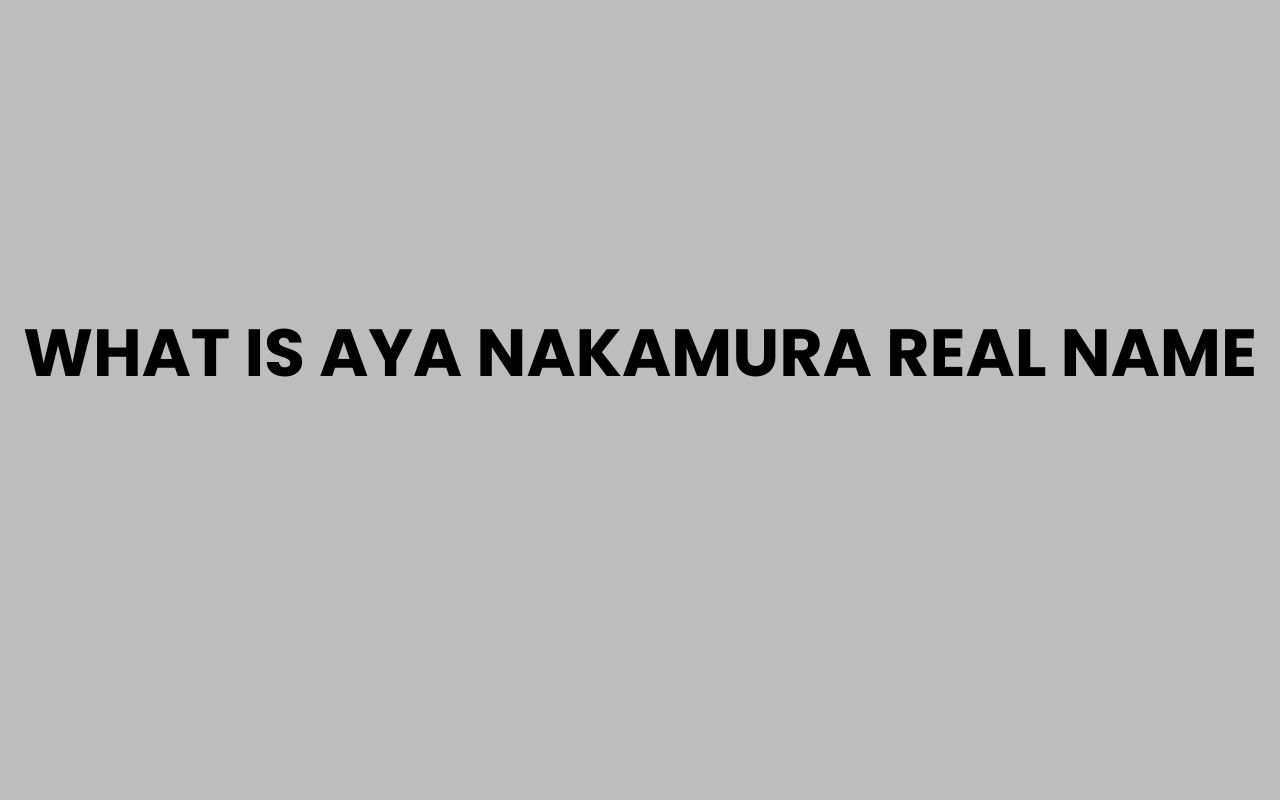 what is aya nakamura real name
