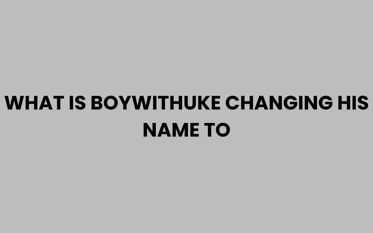 what is boywithuke changing his name to