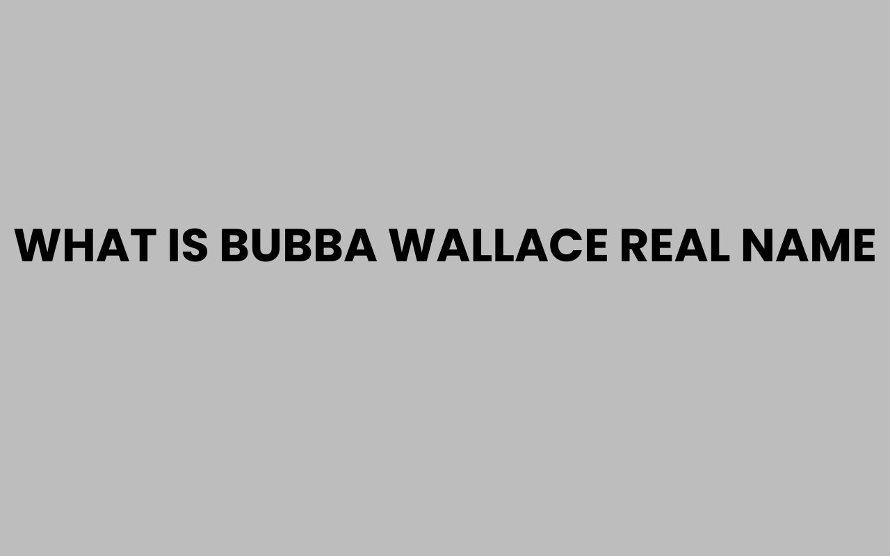 what is bubba wallace real name