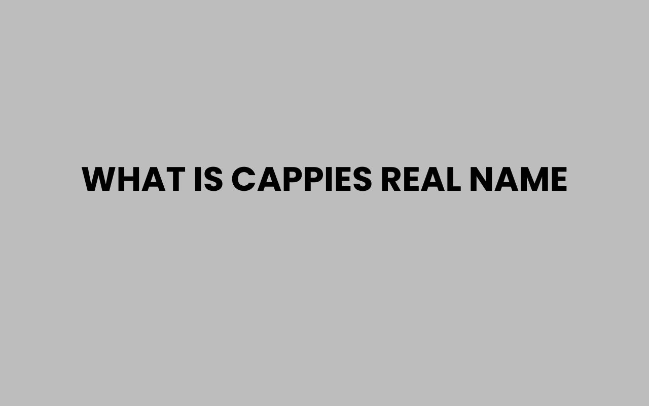 what is cappies real name