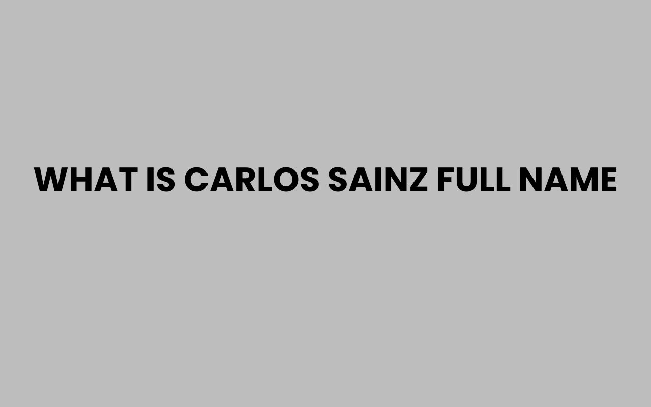 what is carlos sainz full name