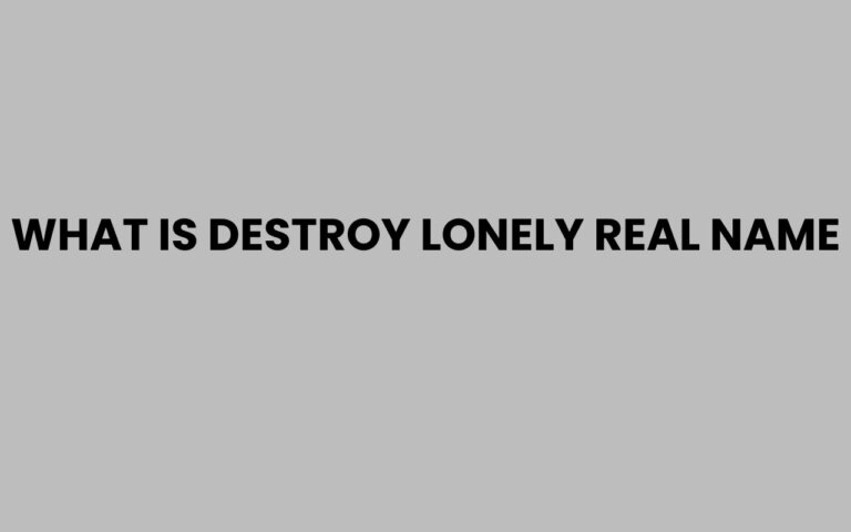 What is Destroy Lonely Real Name? Uncover the Truth