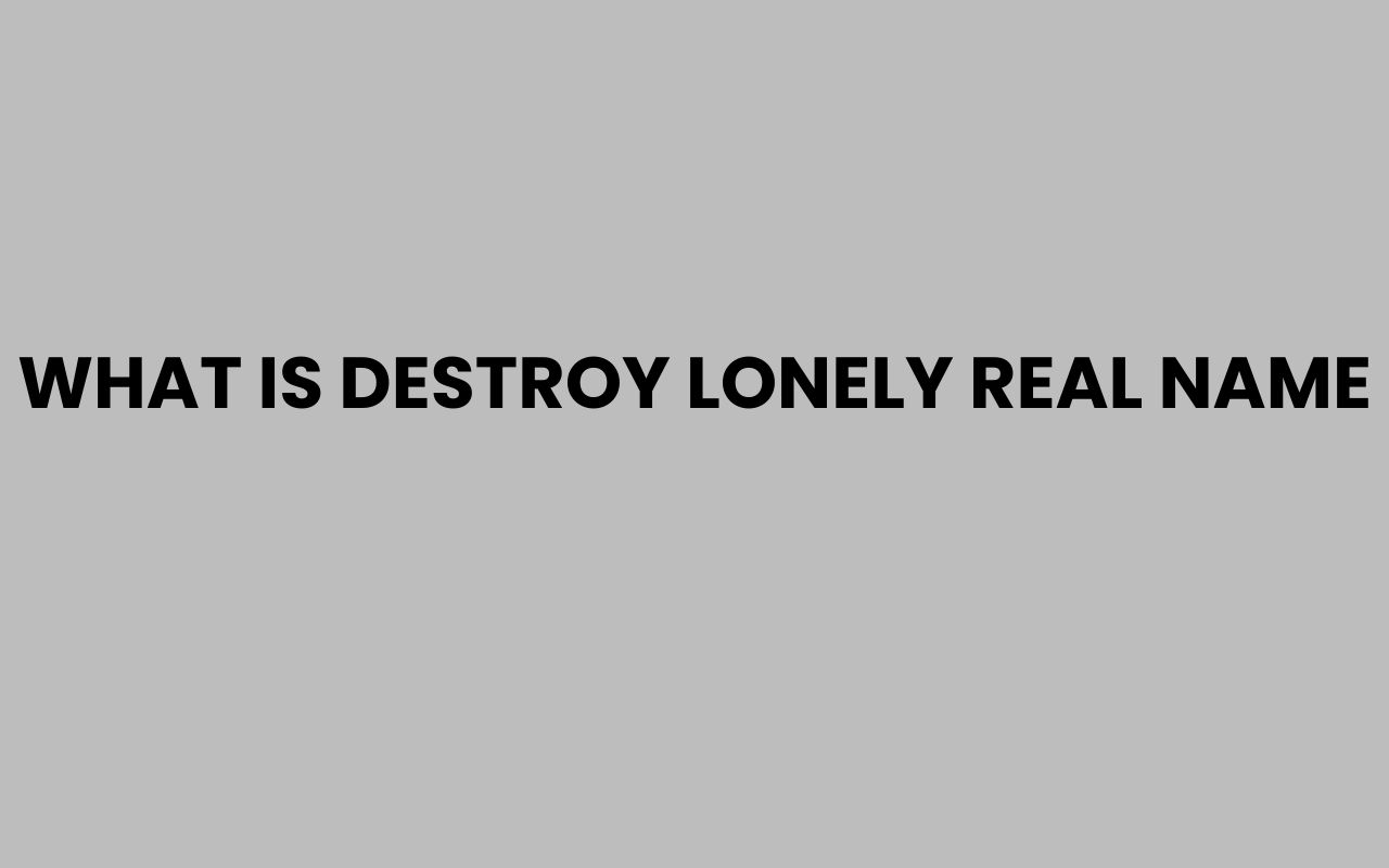 what is destroy lonely real name