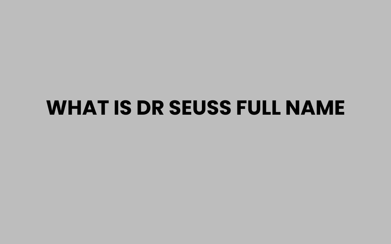 what is dr seuss full name