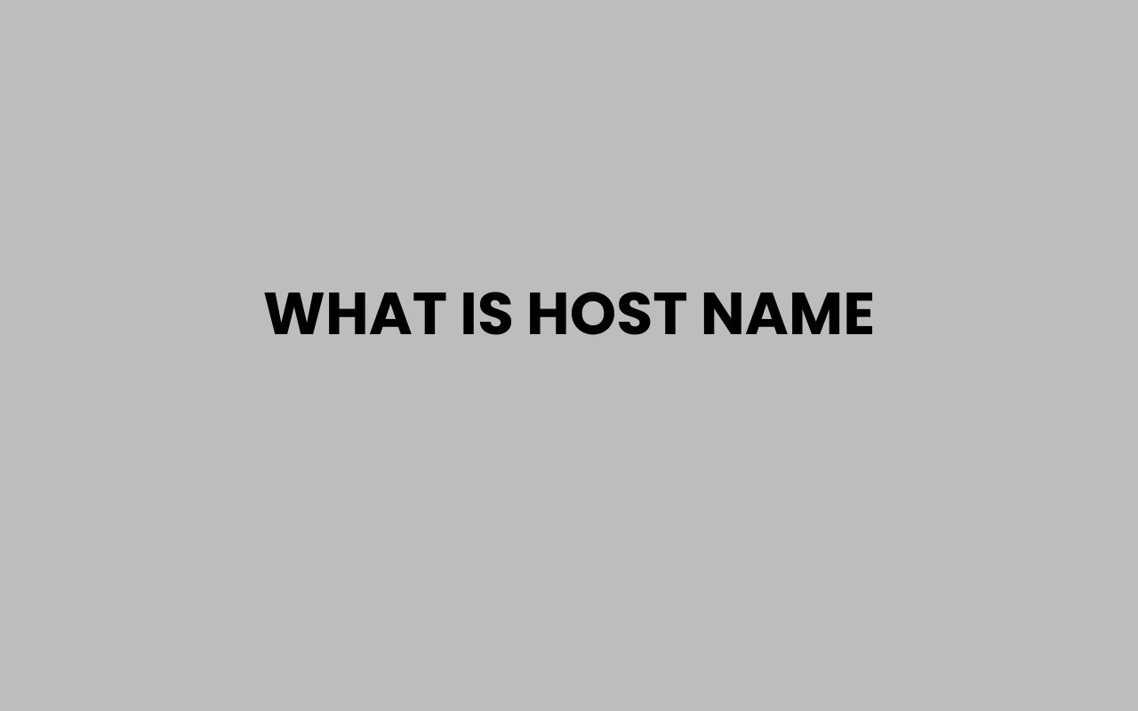 what is host name