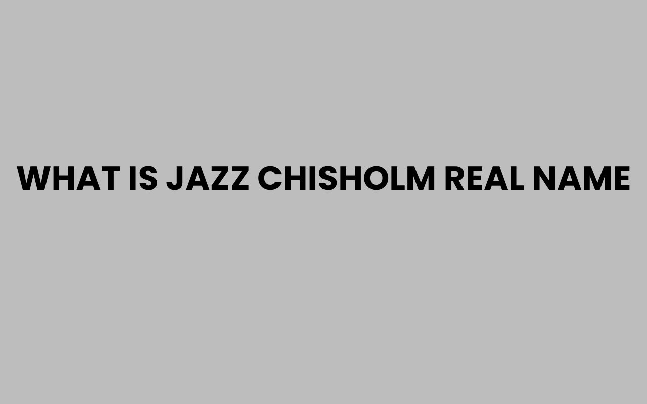 what is jazz chisholm real name