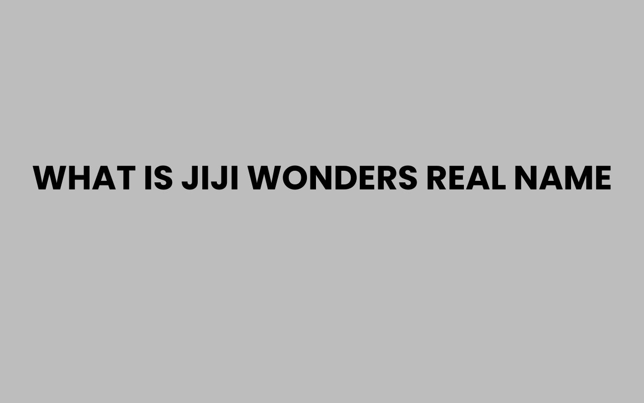 what is jiji wonders real name