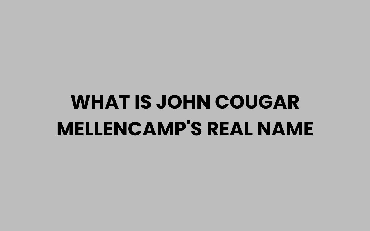 what is john cougar mellencamps real name