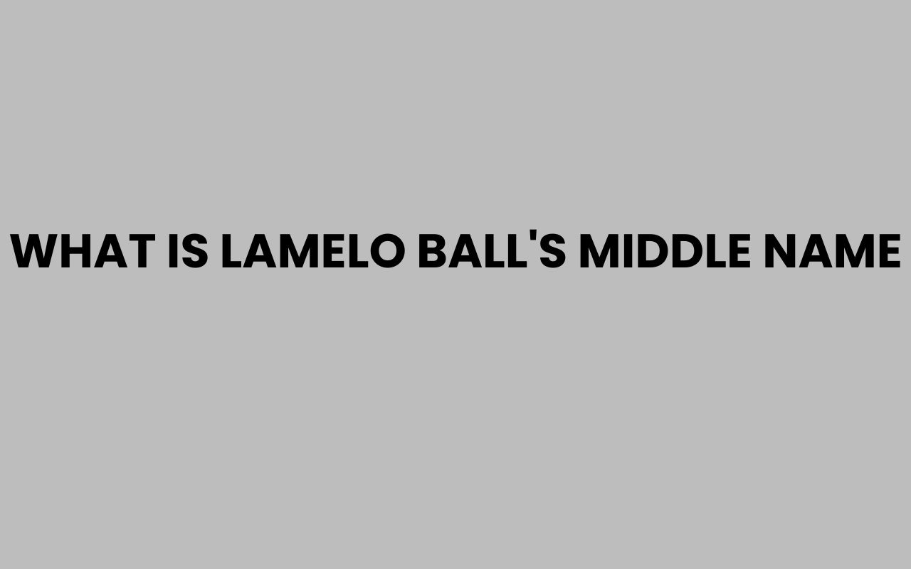 what is lamelo balls middle name