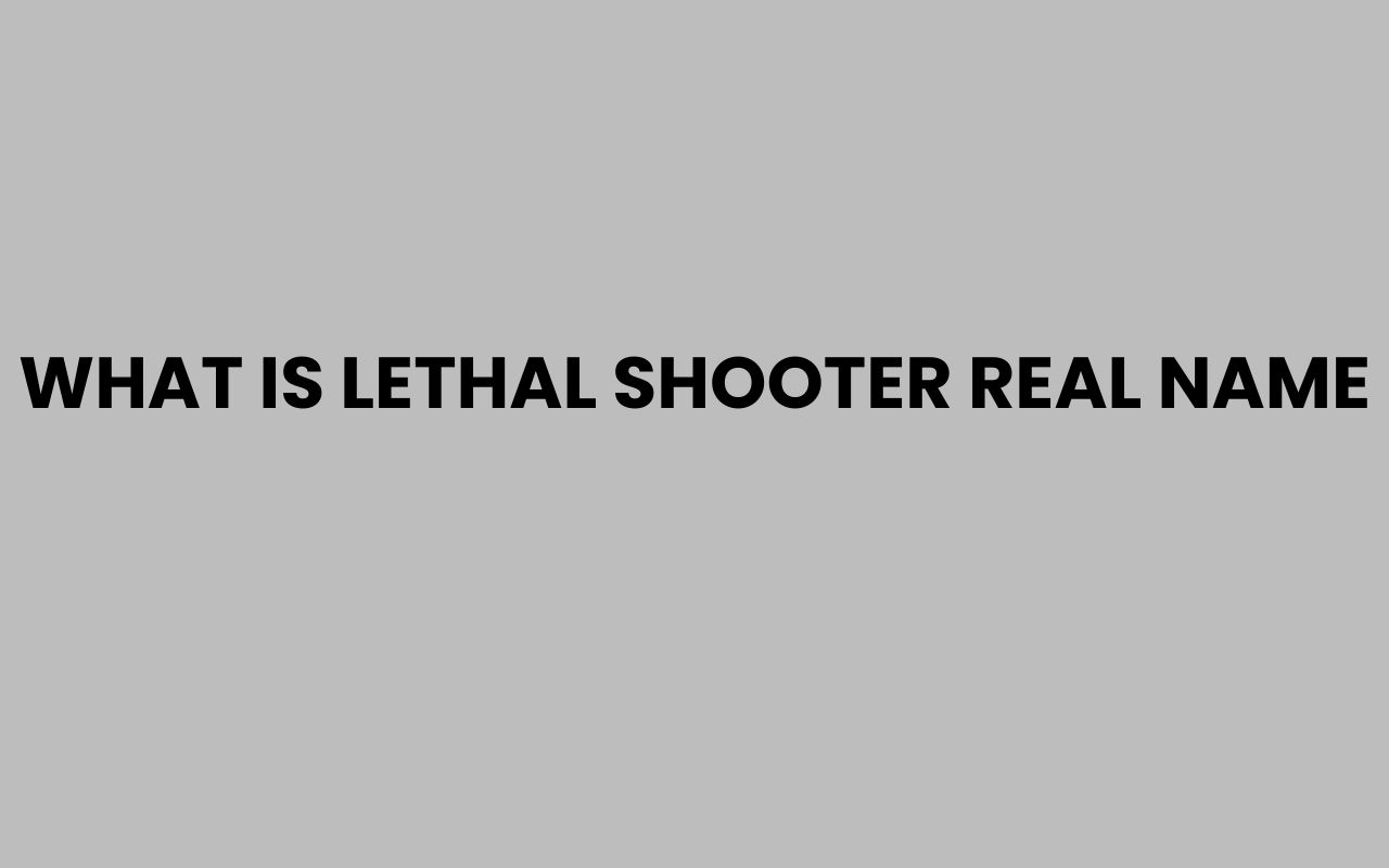 what is lethal shooter real name