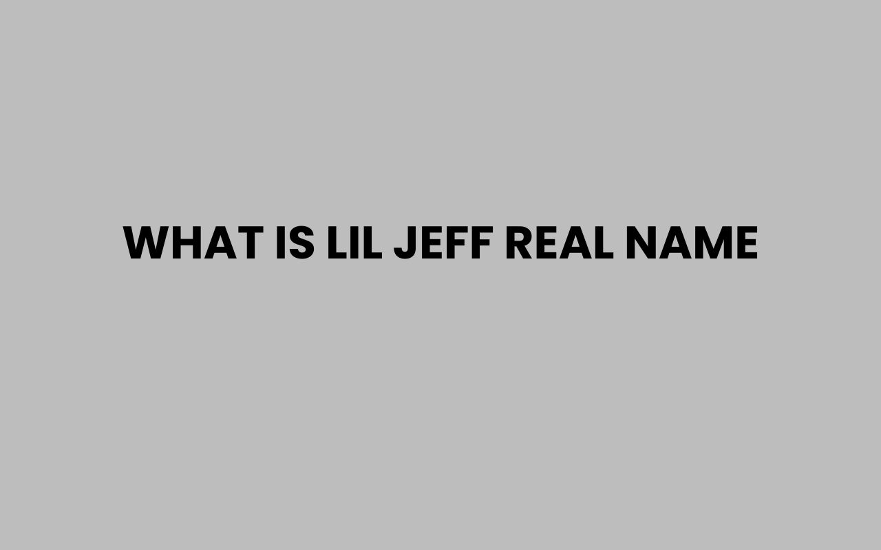 what is lil jeff real name