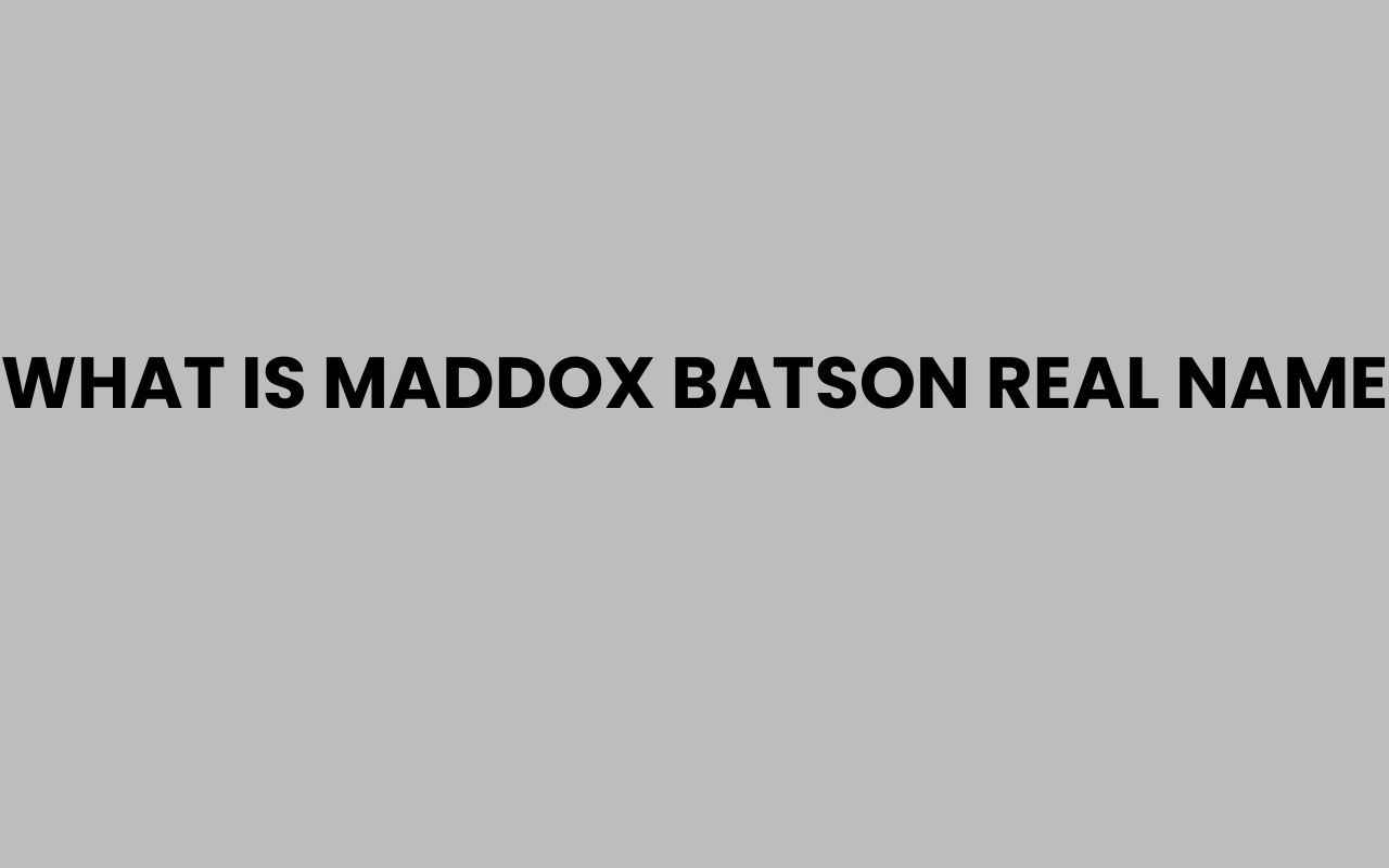 what is maddox batson real name